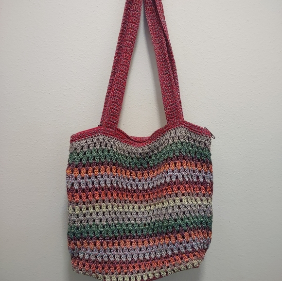 Sak Bag Cambria Knit Crochet Hobo Rainbow Soho - Picture 2 of 10